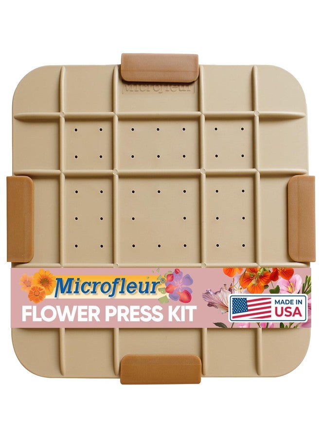 Microfleur Max Art Flower Presser Kit - Quick & Easy Pressing with Washable Cloth, Vibrant Color Retention, Fits Most Microwaves, 9" (23 cm) - Image 1